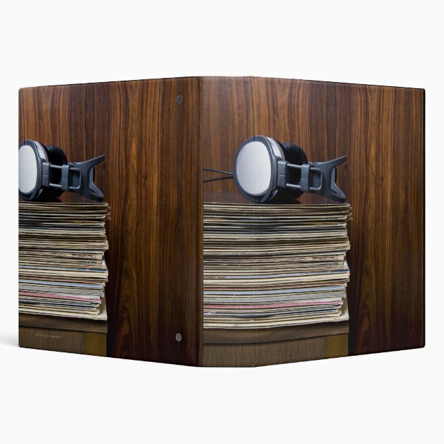 Headphones on Records Binder (Background)