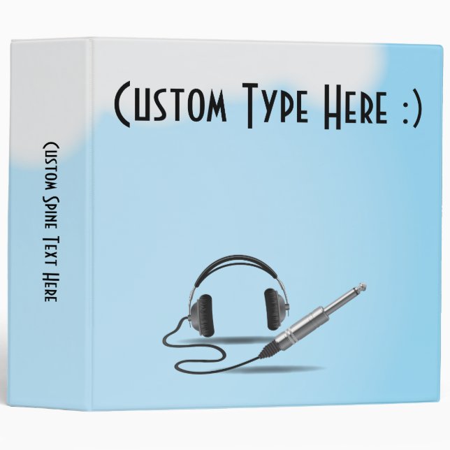 HeadPhones Sky Binder (Front/Spine)