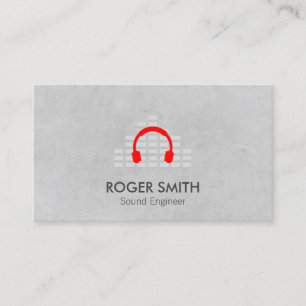 Headphones Sound Engineer Producer Business Card