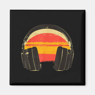 Headphones Sunset Relaxed Music Headphones Music D Magnet