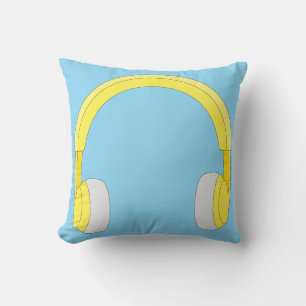 Headphones Throw Pillow