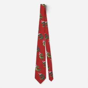Heads and Tails Festive TRex Pattern Tie