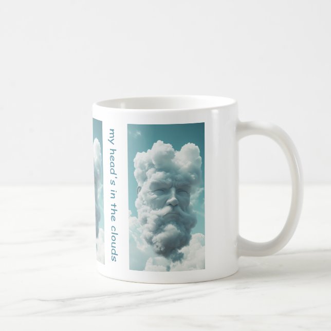 Head's In The Clouds Funny Mug (Right)