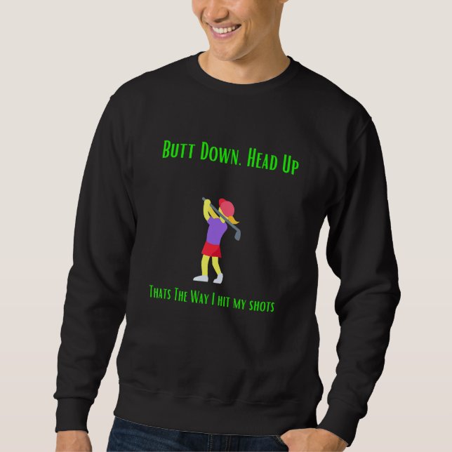 Heads Up Golf Design Sweatshirt (Front)