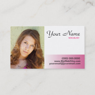 Headshot Business Cards Pink