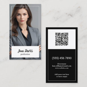 Headshot Custom QR Photo Business Card