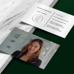Headshot Minimalist Elegant Professional Logo Business Card