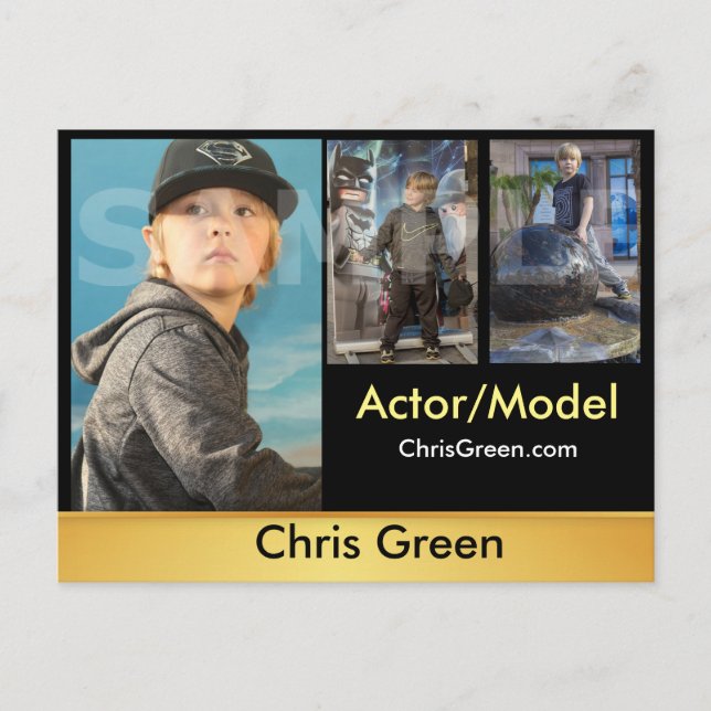 Headshot Zed/Comp Cards Models Actors (Front)