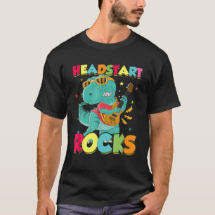 Headstart Rocks Dinosaur Kid First Day Of School K T-Shirt