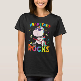 Headstart Rocks Unicorn Kids Boys Girls Back To Sc T-Shirt