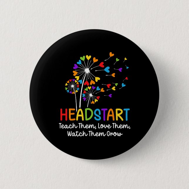 Headstart Teacher Early Childhood Educator  2 Inch Round Button (Front)