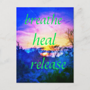HEAL BLUE POSTCARD