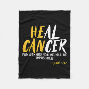 Heal Cancer Childhood Cancer Awareness Month Suppo Fleece Blanket