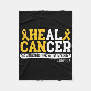 Heal Cancer Childhood Cancer Awareness Month Suppo Fleece Blanket