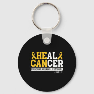 Heal Cancer Childhood Cancer Awareness Month Suppo Keychain