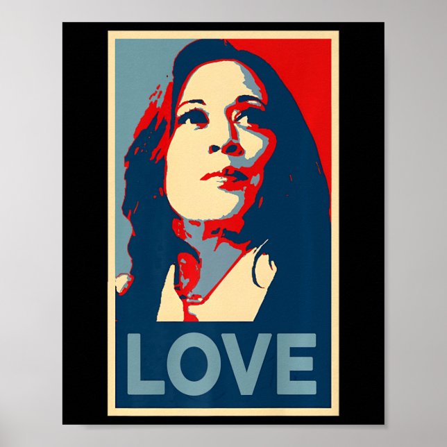 Heal Love Hope Kamala Harris Obama 47 Support Empo Poster (Front)