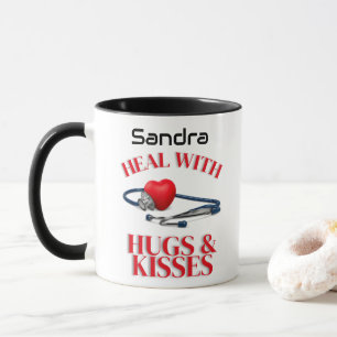 Heal with Hugs & kisses Doctor's Valentines day Mug