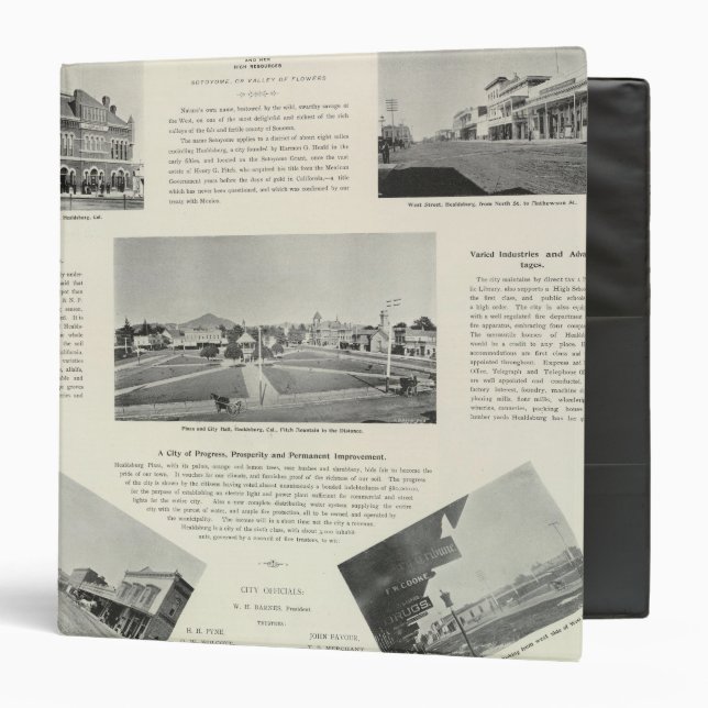Healdsburg, California Binder (Front/Inside)