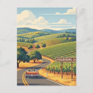 Healdsburg California Travel Postcard