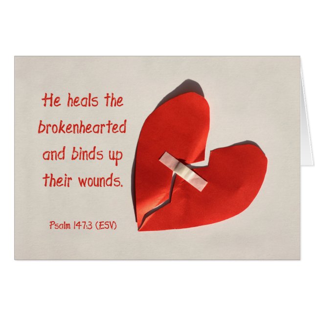 Healer of Broken Hearts Psalm 147:3 Scripture Art (Front Horizontal)