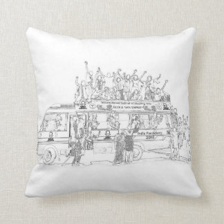 Healer sans Frontières - Pondicherry 2018 (outline Throw Pillow