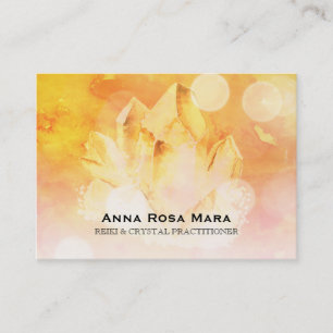 ~ Healer Yoga Massage Reiki Citrine Crystal Business Card
