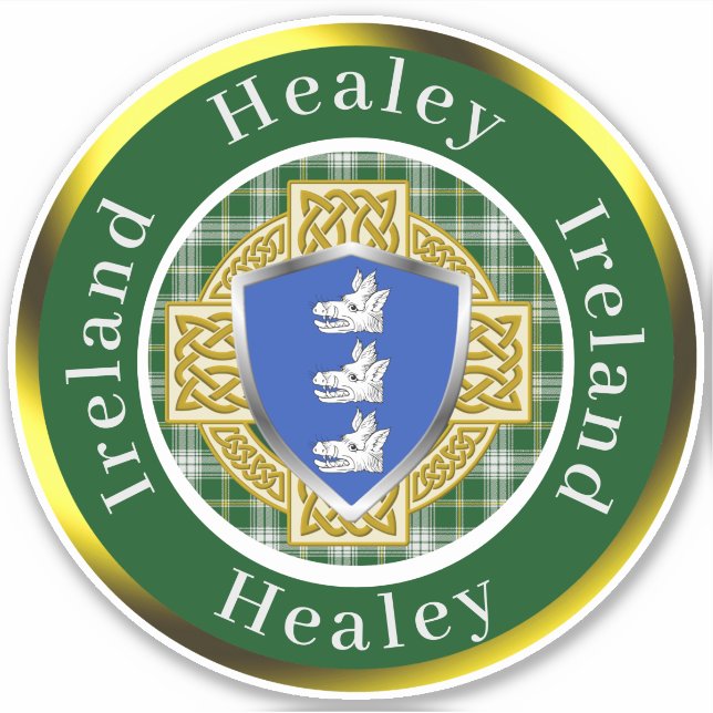 Healey Shield & Celtic Cross Personalized (Front)