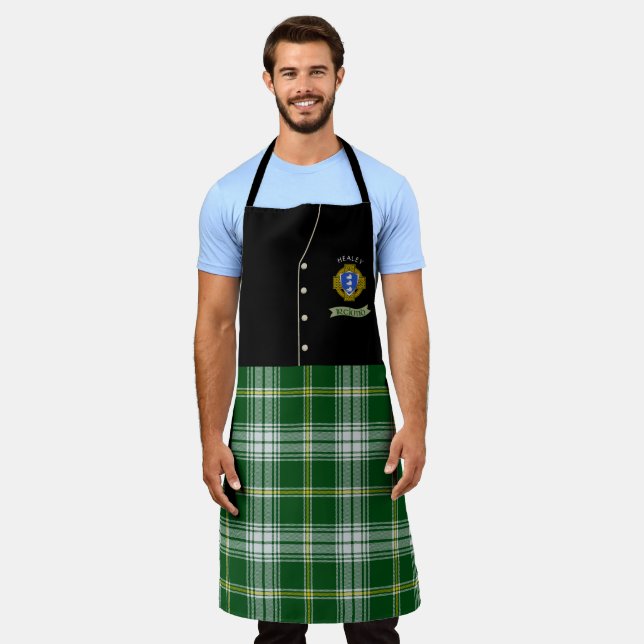 Healey Shield & Tartan Personalized Kilt  Apron (Worn)