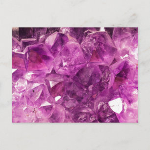 Healing Amethyst Gemstone Postcard