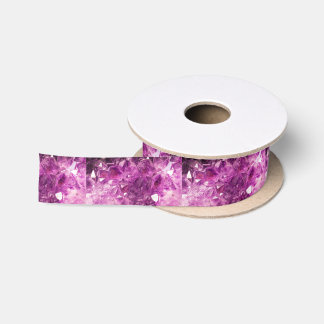 Healing Amethyst Gemstone Satin Ribbon