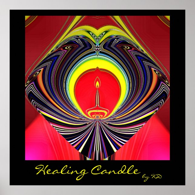 Healing Candle Framed Poster (Front)