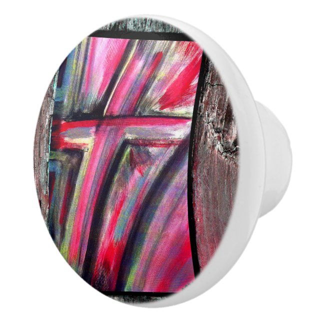 Healing Cross Ceramic Knob (Right)
