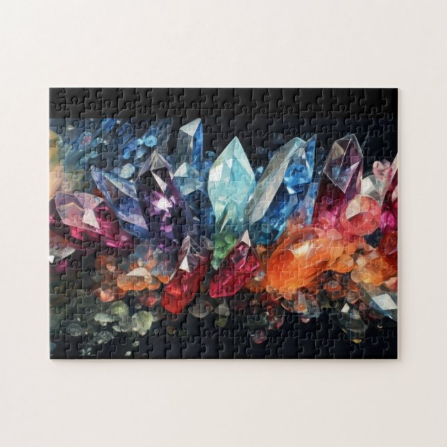 Healing Crystals Jewels Gemstones Jigsaw Puzzle (Horizontal)
