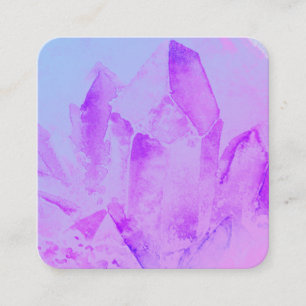 *~* Healing Energy Massage Yoga Reiki Crystal Square Business Card