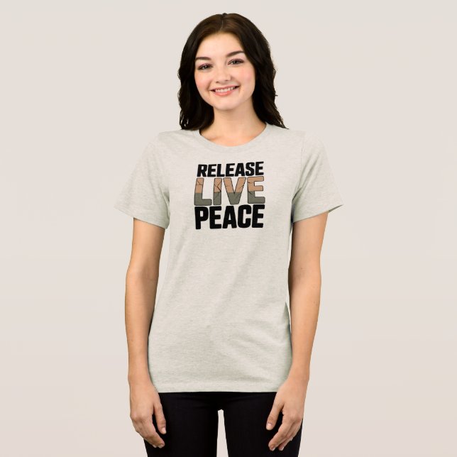 Healing From Trauma Minimalist Typography  Tri-Blend Shirt (Front Full)