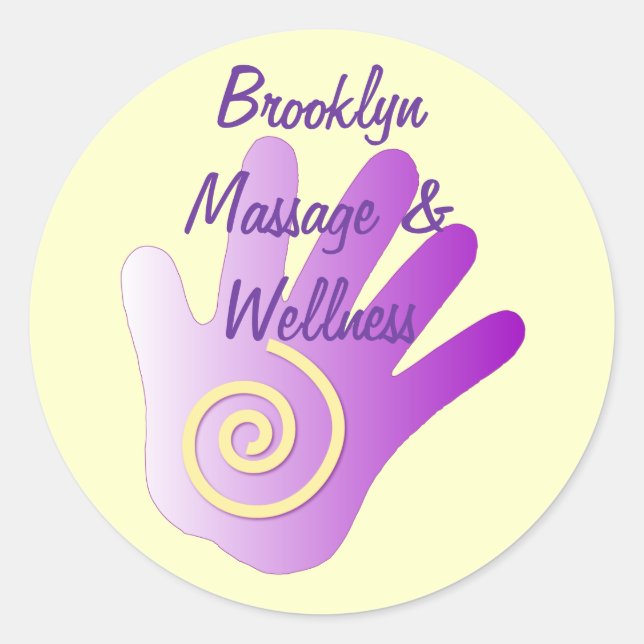 Healing Hand - Purple Classic Round Sticker (Front)