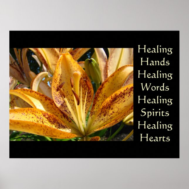 Healing Hands art Healing Words artwork prints (Front)
