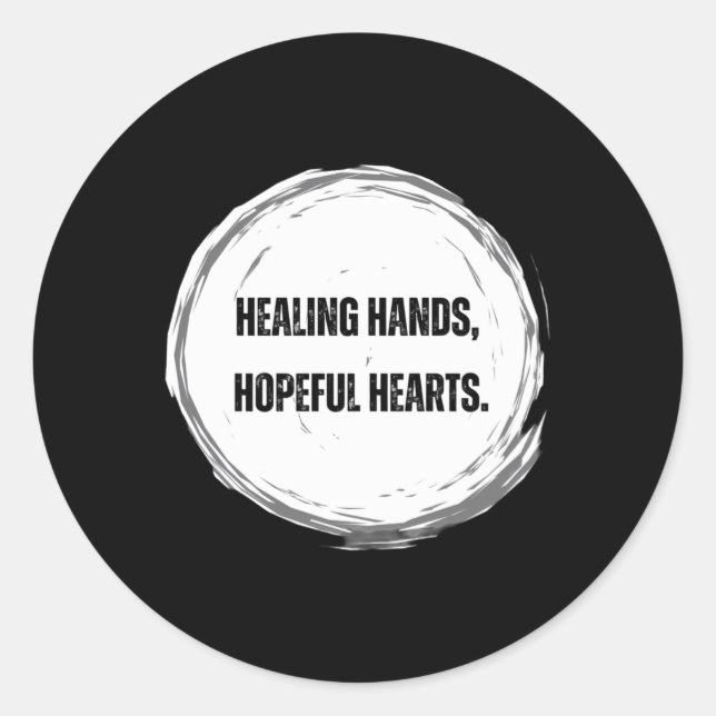 Healing Hands  Classic Round Sticker (Front)