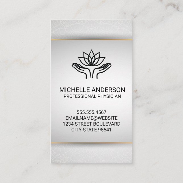 Healing Hands | Lotus Business Card (Front)