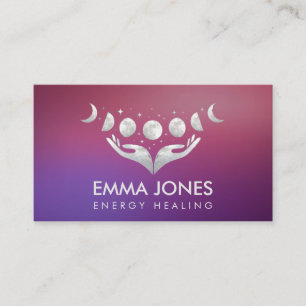 Healing hands - Moons - Mother of Pearl Business C Business Card