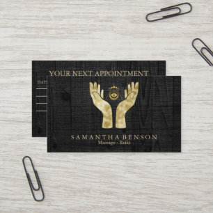 Healing Hands Symbol Chakra Reiki Practitioner Business Card