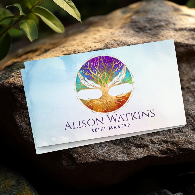 Healing Hands Tree of life Business Card (Creator Uploaded)