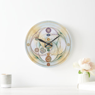 Healing Harmony Radionics Symbol Large Clock