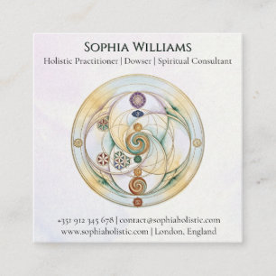 Healing Harmony Radionics Symbol  Square Business Card