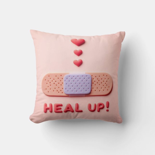 Healing Hearts: A Compassionate Journey Throw Pillow (Front)