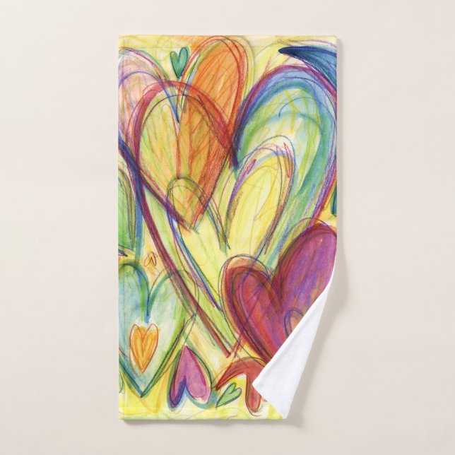 Healing Hearts Art Hand Towel (Hand Towel)