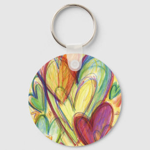 Healing Hearts Button Keychain