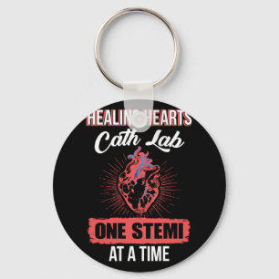 Healing Hearts Cath Lab One Stemi At A Time Keychain