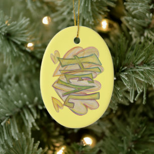 Healing Hearts Word Art Holiday Gift Ornament