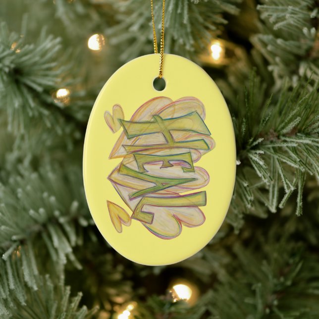Healing Hearts Word Art Holiday Gift Ornament (Tree)